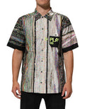 Men's Multicolor Graphic Collared Casual Shirt Cotton