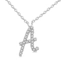 Diamond Pavé Script Letter Necklace