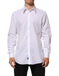 White Cotton Martini Men Formal Dress Shirt