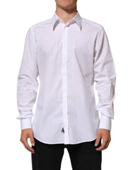 White Cotton Martini Men Formal Dress Shirt