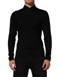 Men's Viscose Turtleneck Black Nylon