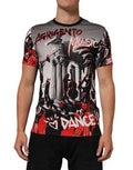 Men's Multicolor Agrigento Dance Jazz Music Print T-Shirt Cotton