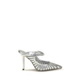 Women's Bing 100 Mule Silver Leather Heels