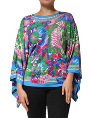 Women's Multicolor Floral Printed Tunic Blouse Top Silk
