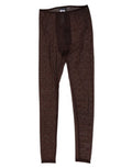 Women's Nylon Logo Lace Leggings Brown Elastane