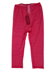 Women's Fuchsia Logo Lace Tight Midi Trousers Underwear Nylon Elastane