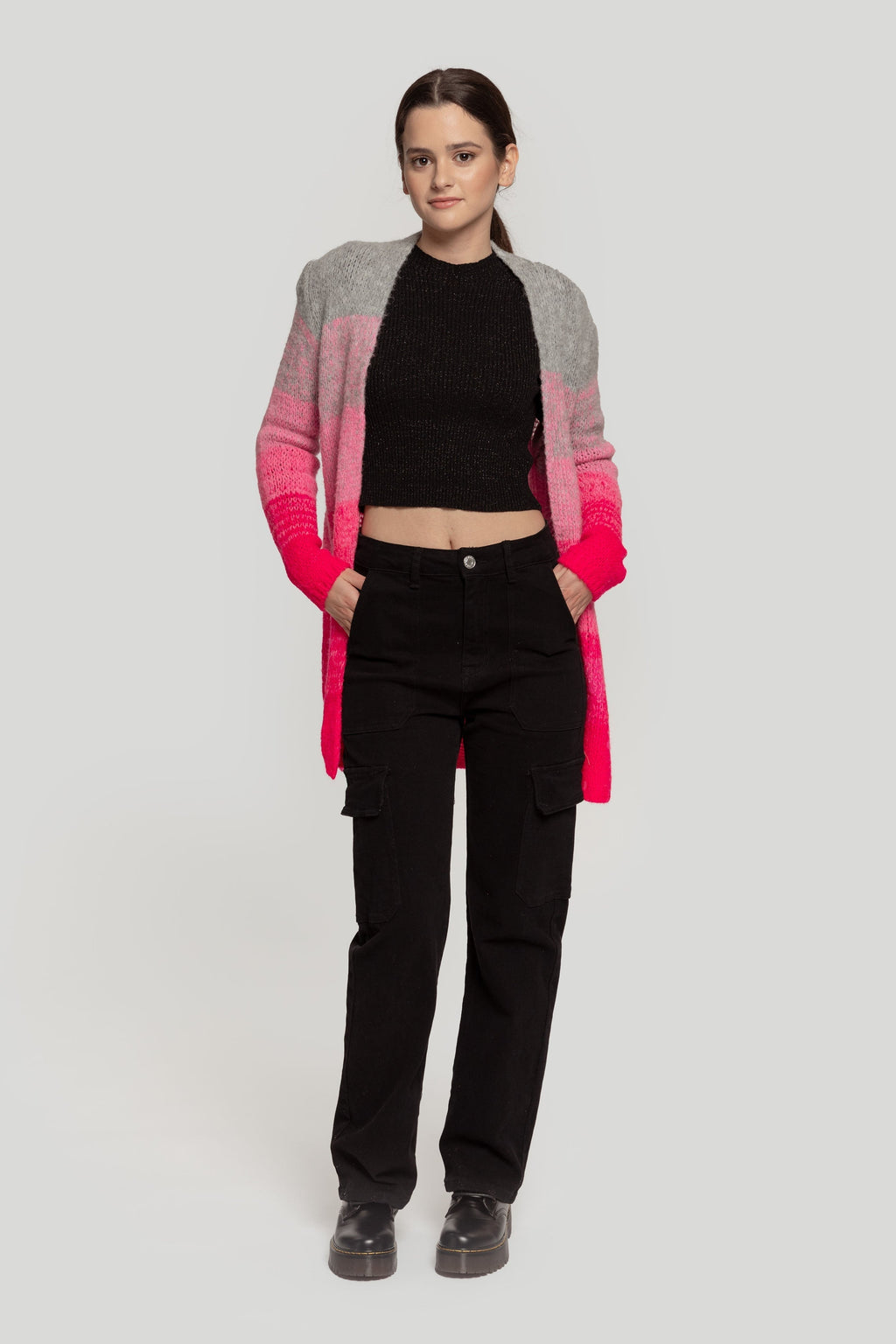CARDIGAN  BICOLOR
