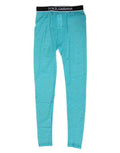 Women's Nylon Logo Lace Leggings Blue Elastane