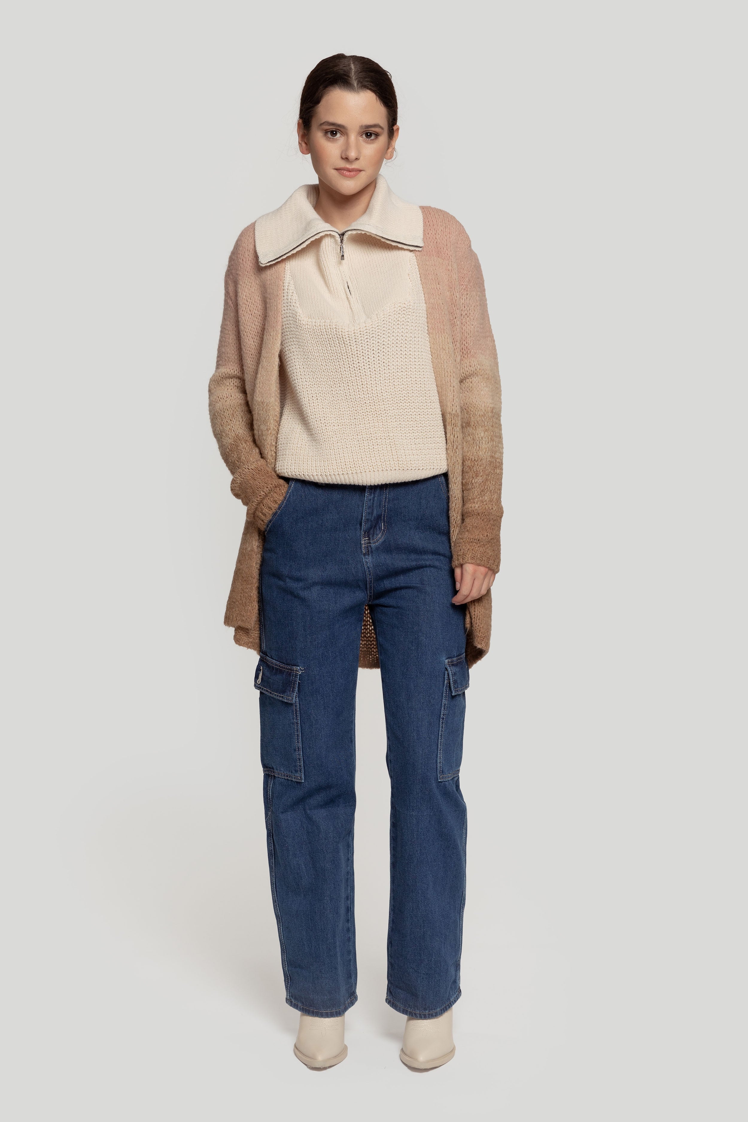CARDIGAN  BICOLOR