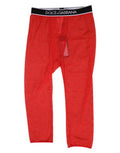 Women's Red Logo Lace Tight Midi Trousers Underwear Nylon Elastane