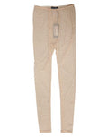 Women's Beige Nylon Stretch Logo Lace Leggings Underwear Elastane Clothing