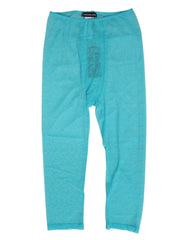 Women's Light Blue Logo Lace Tight Midi Trouser Underwear Nylon Elastane