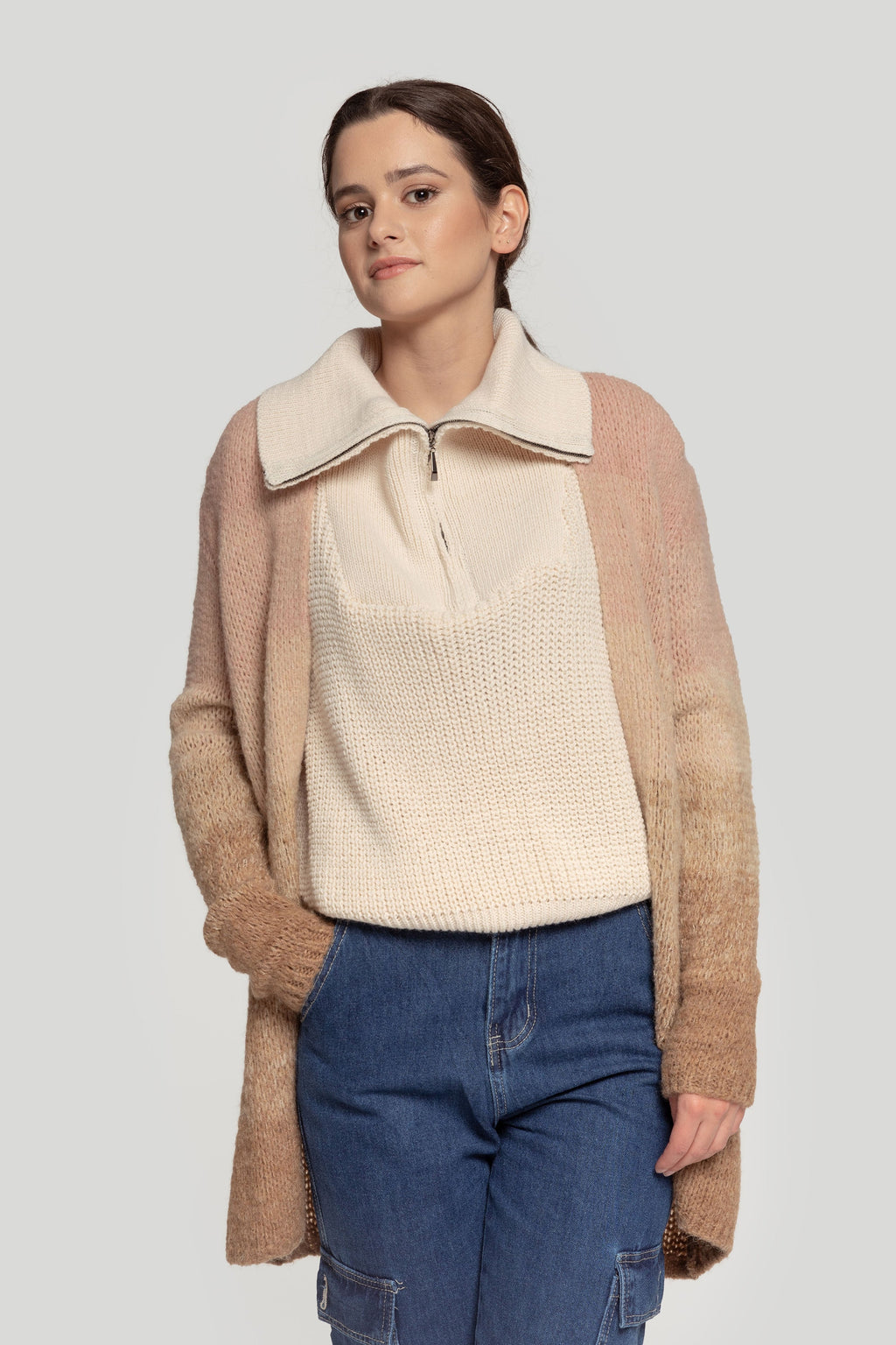 CARDIGAN  BICOLOR
