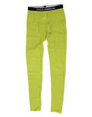 Women's Nylon Logo Lace Leggings Green Elastane