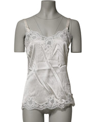 Women's Off White Floral Lace Tank Lingerie Top Underwear Co+05+pa+se