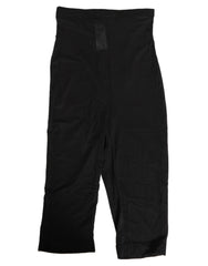 Women's Black High Waist Tight Midi Trouser Underwear 26+pa