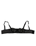 Women's Black Floral Underwired Balconette Bra Underwear Co+21+pa Clothing