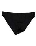 Black Nylon Stretch Slip Brief Women Underwear 25+pa Clothing