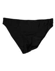 Black Nylon Stretch Slip Brief Women Underwear 25+pa Clothing