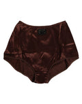 Women's Brown Silk Stretch High Waist Girdle Underwear 06+se Clothing