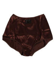Women's Brown Silk Stretch High Waist Girdle Underwear 06+se Clothing