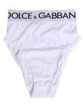 Women's White Cotton Stretch High Waist Panty Underwear Co+05 Clothing