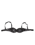 Women's Black Acetate Stretch Balconette Bra Underwear Nylon Elastane Clothing