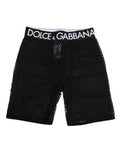 Women's Black Cotton Logo Shorts Midi Trouser Underwear Elastane