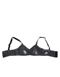Women's Dark Gray Silk Stretch Balconcino Bra Underwear 01+polyester Film Fiber+se Clothing