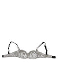 Women's Gray Acetate Stretch Balconcino Bra Underwear Clothing