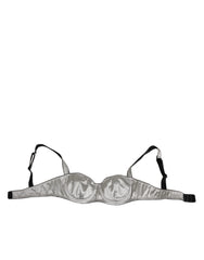 Women's Gray Acetate Stretch Balconcino Bra Underwear Clothing