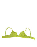 Women's Yellow Green Nylon Soft Cup Brassiere Underwear 08+pa Clothing