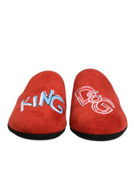 Red Suede Dg King Men House Slippers Shoes Goat