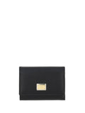 Dolce & Gabbana Snap-Button Calf Leather Wallet — Black