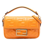 Mini Zucca Embossed Leather Baguette Satchel