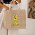 Personalizado lindo Marsupilami Bolsa de yute con nombre Aniversario Regalo de Navidad para amigos Niños | Callie × Marsupilami®.