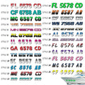 Pegatinas personalizadas con el número de matrícula del barco en estilo degradado y texto Regalo para propietarios de barcos