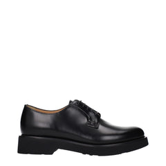 Women's Black Leather Oxfords And Derbies Shoe