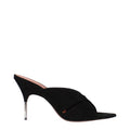 Women's Samantha Heel Slide Black Suede Upper Leather
