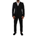 Men's Black Wool Three-Piece Suit