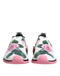 Women's White Rose Print Sorrento Sneakers Shoes 10+pa+pl+vi