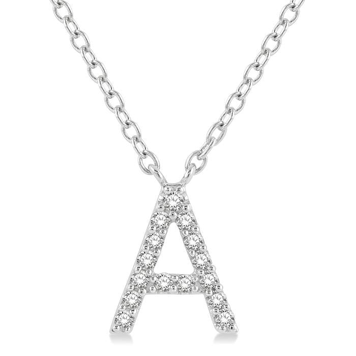 Diamond Pavé Block Letter Necklace