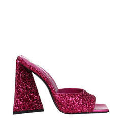 Women's Pink Plastic Platform Sandals