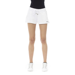 White Cotton Womens Sweatshorts Clothing