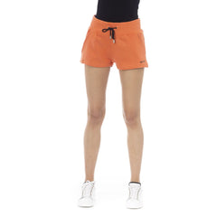 Orange Cotton Womens Sweatshorts Clothing