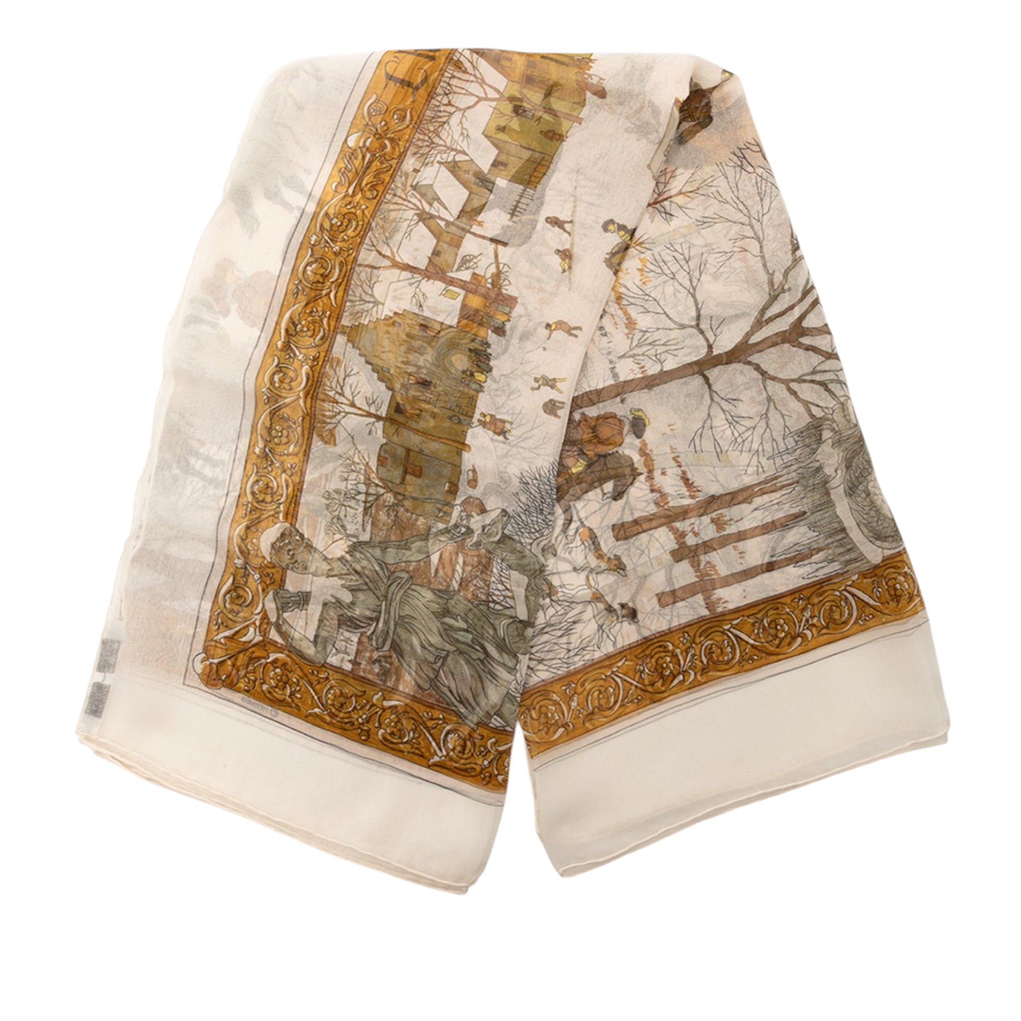 L'Hiver Silk Scarf 90