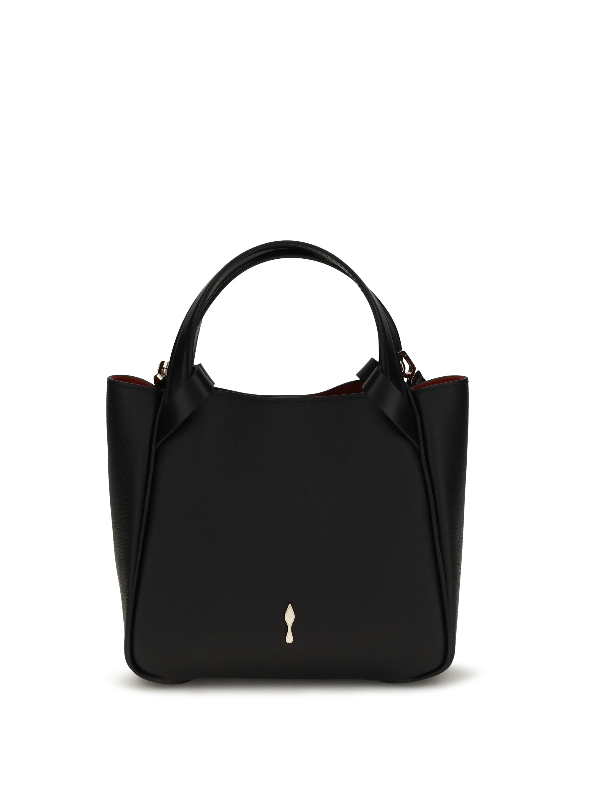 Christian Louboutin Pebbled Calf Leather Shoulder Bag — Black