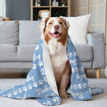 Personalizado lindo pata impresiones suave manta con nombre mascota cumpleaños adopción aniversario regalo para los dueños de mascotas amantes