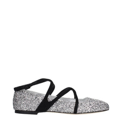 Women's Gray Plastic Ballet Flats