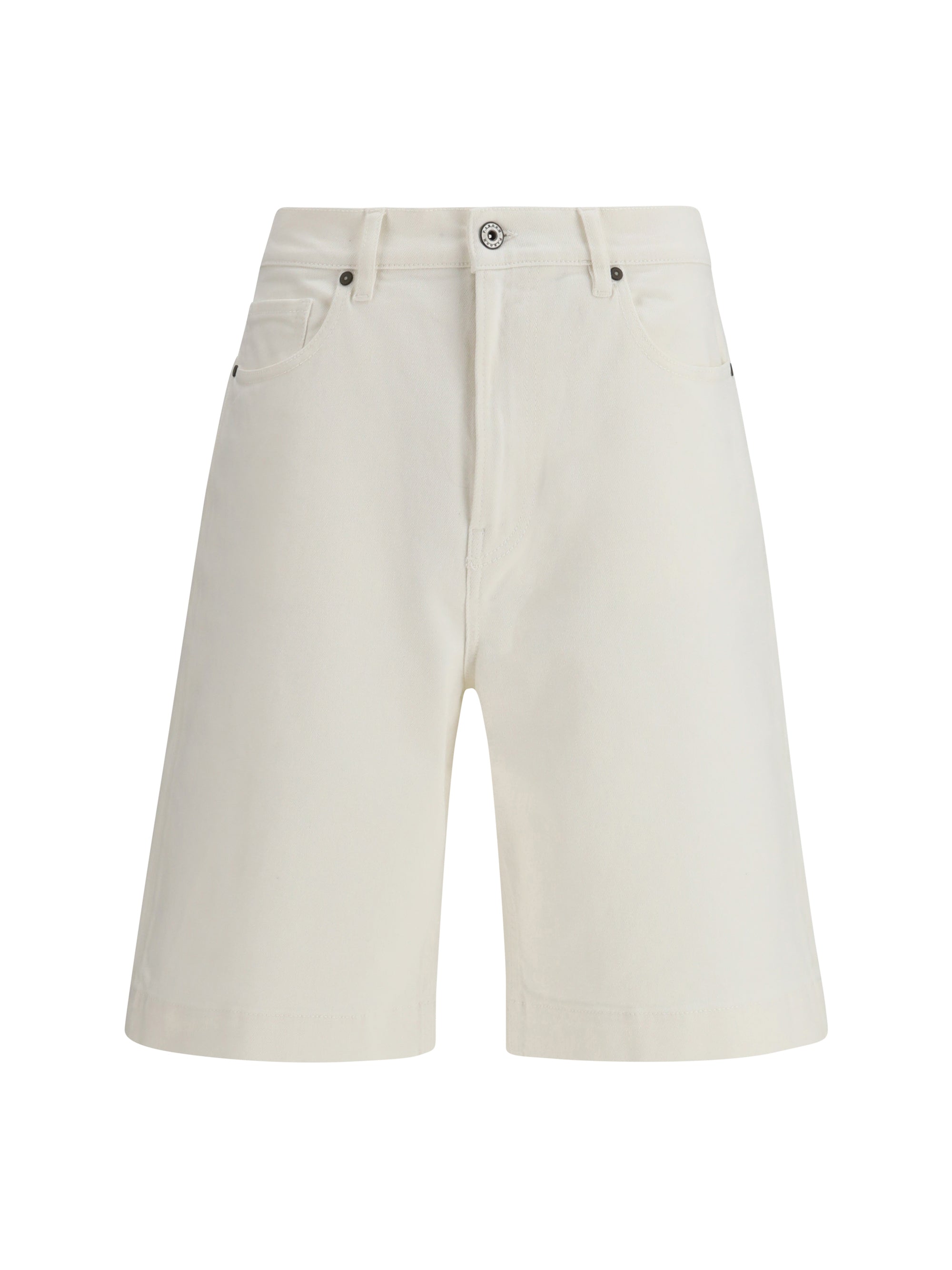 P.A.R.O.S.H. Denim Bermuda Shorts — Beige